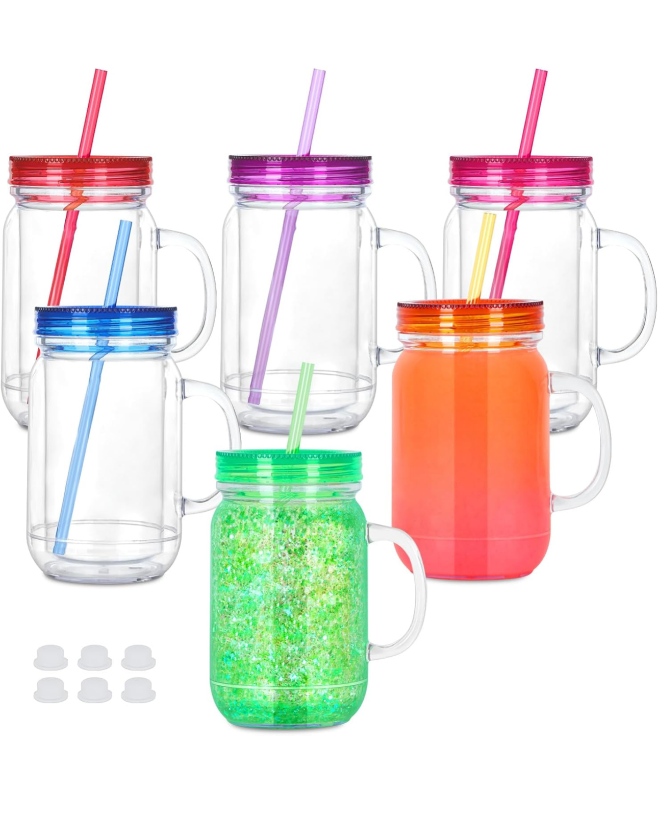 20 oz Acrlyic Mason Jar Snowglobe