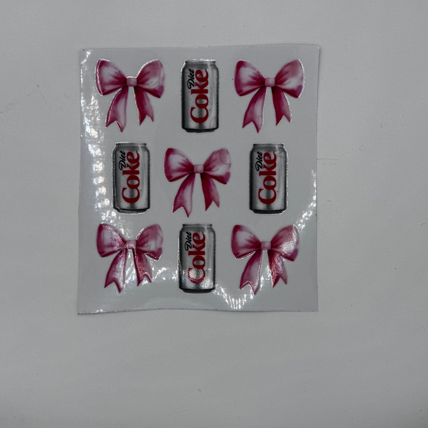 Diet Coke pink bow