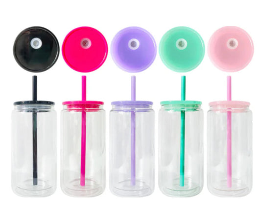 16 oz Acrylic Snow Globe Tumbler and Bamboo Lid