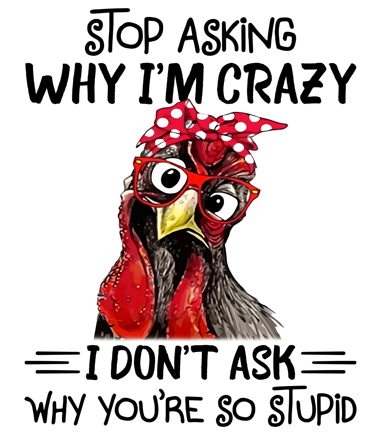 "I dont ask why you're so stupid"