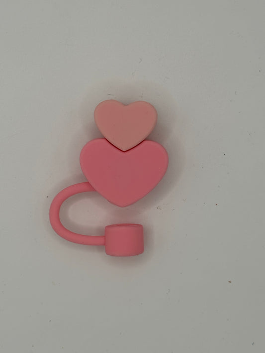 Pink Heart Straw Topper