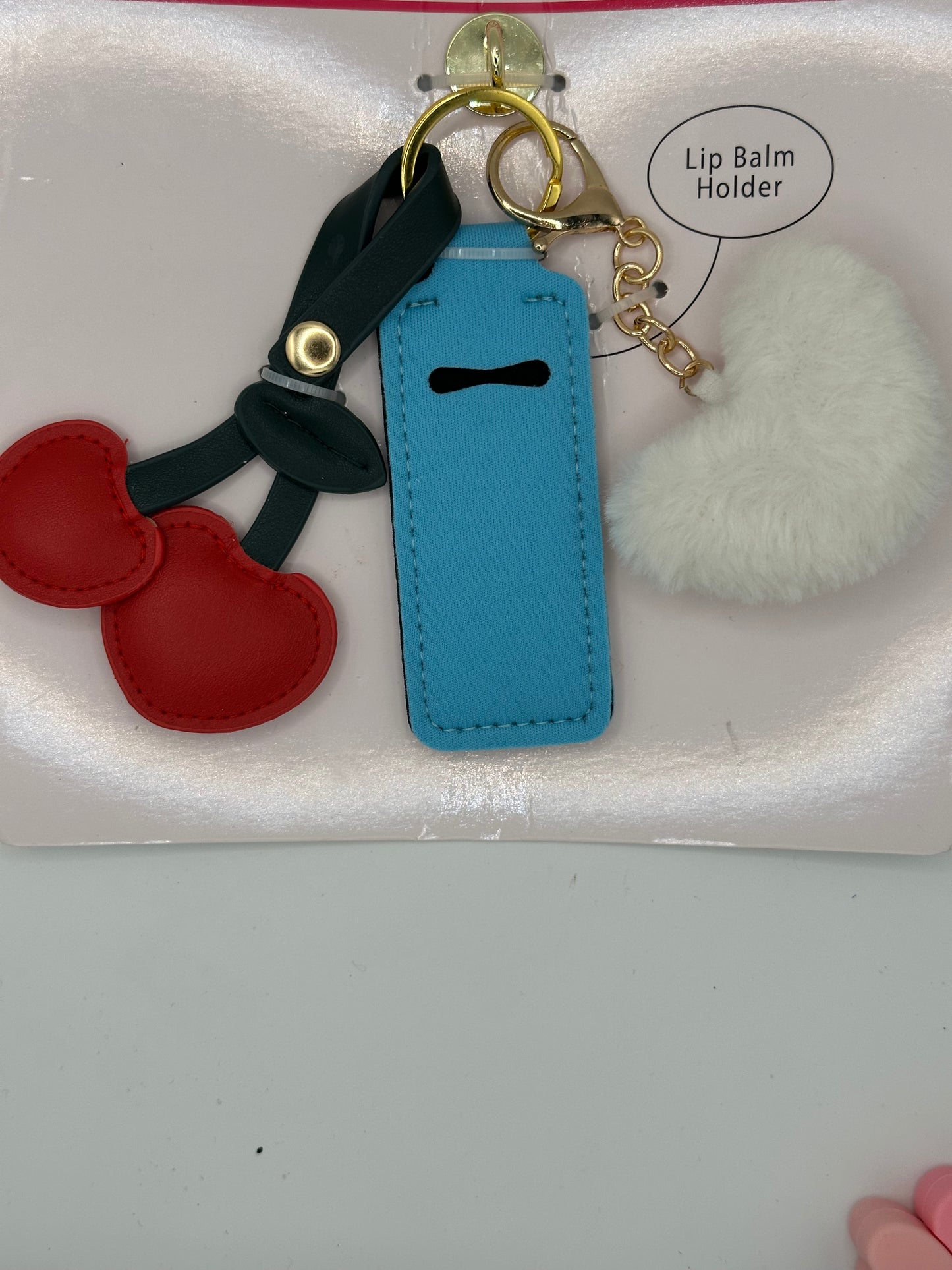 Cherry Chapstick keychain