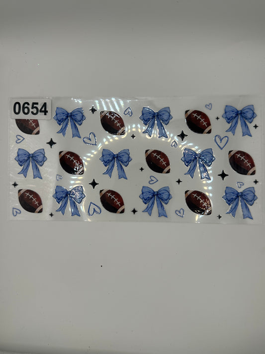 Football Blue Bows