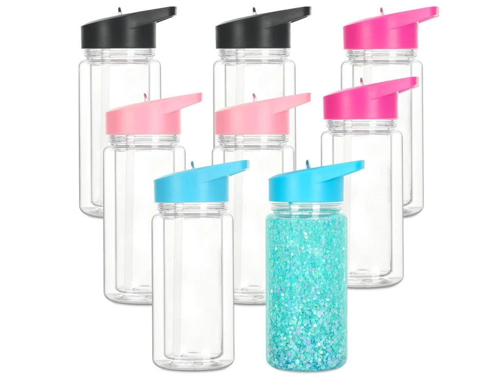 10 oz Acrylic Snow Globe Sip Cup - For Kids